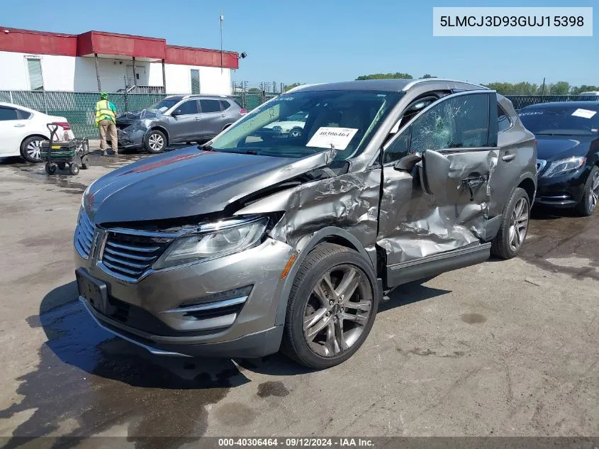 2016 Lincoln Mkc Reserve VIN: 5LMCJ3D93GUJ15398 Lot: 40306464