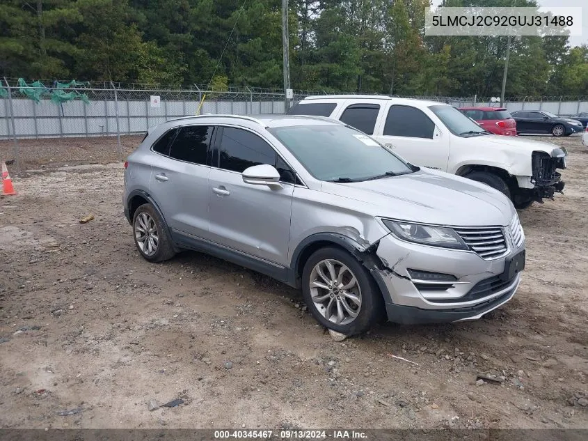 5LMCJ2C92GUJ31488 2016 Lincoln Mkc Select