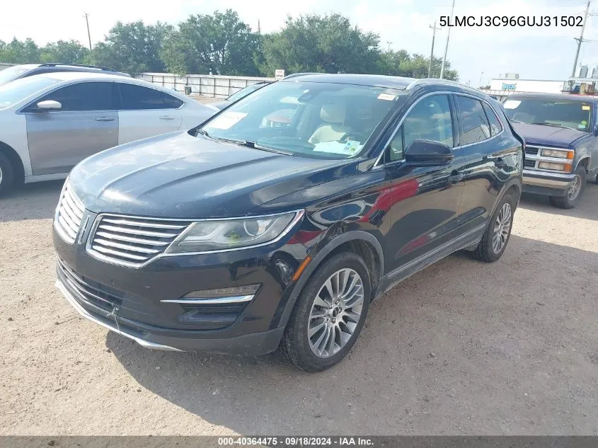 2016 Lincoln Mkc Reserve VIN: 5LMCJ3C96GUJ31502 Lot: 40364475