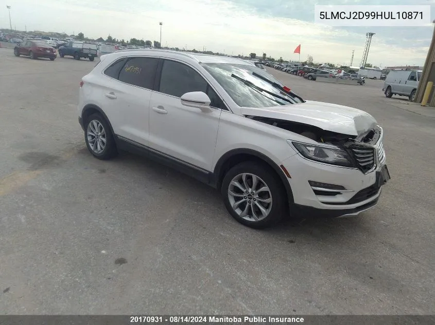 5LMCJ2D99HUL10871 2017 Lincoln Mkc Select