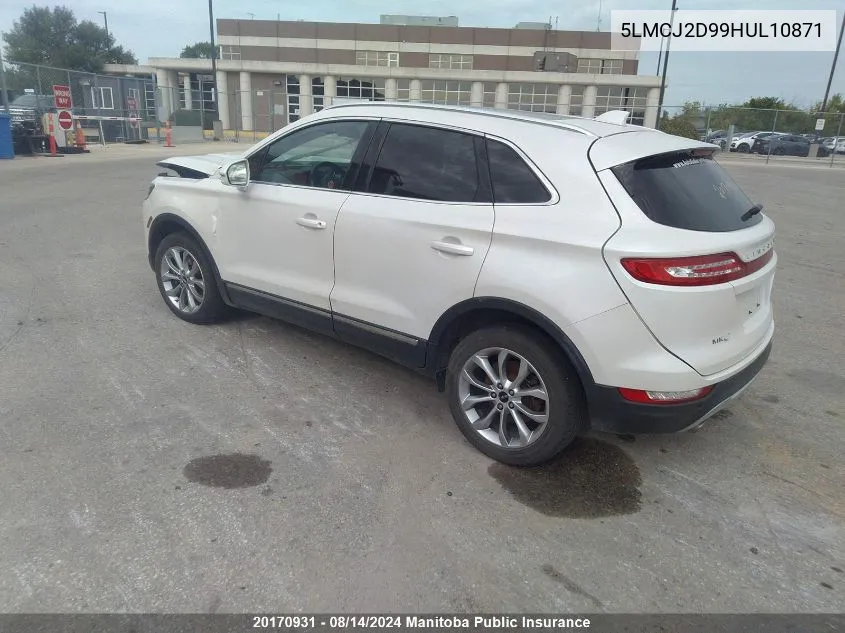 5LMCJ2D99HUL10871 2017 Lincoln Mkc Select