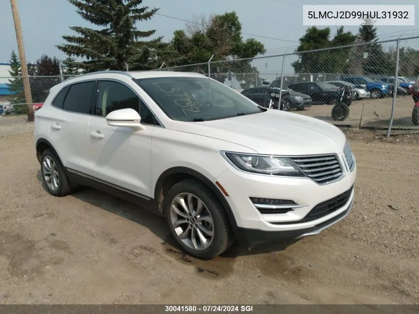 5LMCJ2D99HUL31932 2017 Lincoln Mkc Select