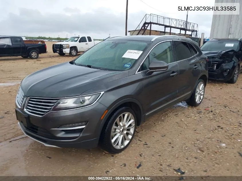 5LMCJ3C93HUL33585 2017 Lincoln Mkc Reserve