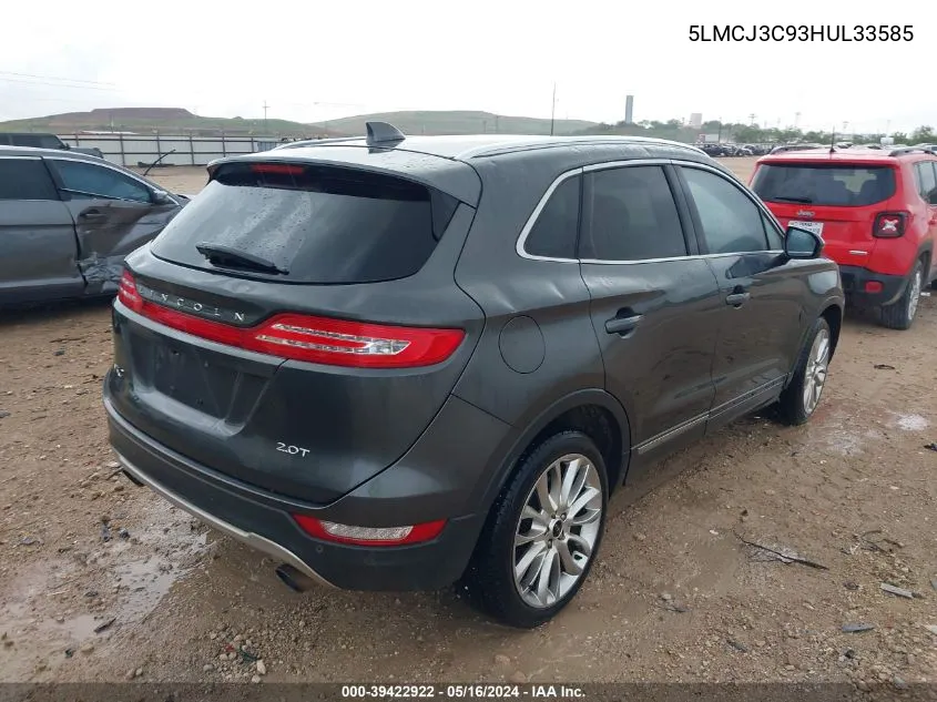 5LMCJ3C93HUL33585 2017 Lincoln Mkc Reserve