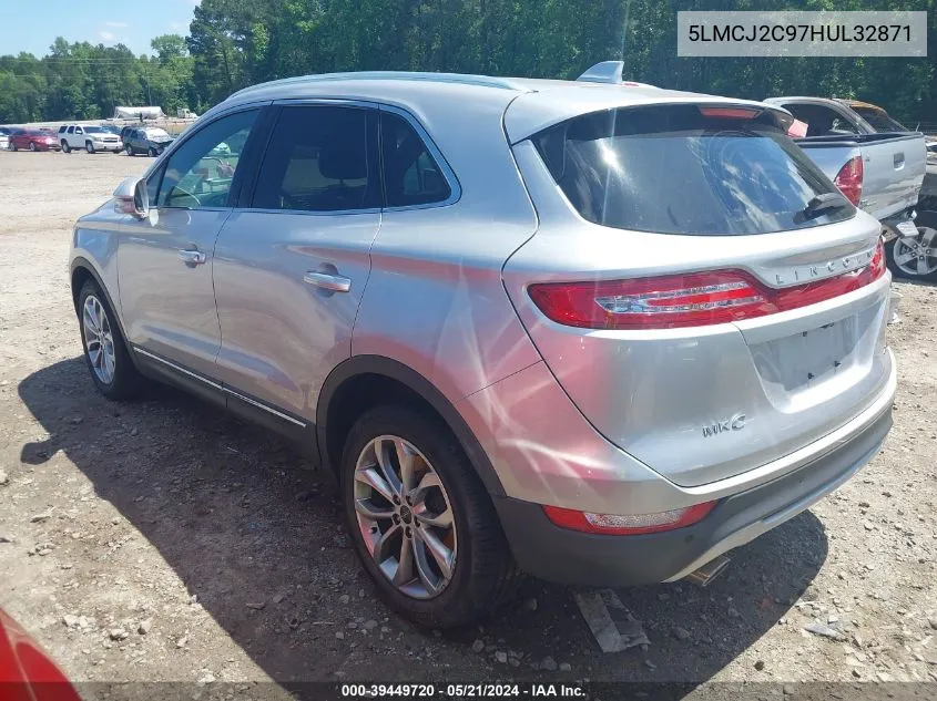 2017 Lincoln Mkc Select VIN: 5LMCJ2C97HUL32871 Lot: 39449720