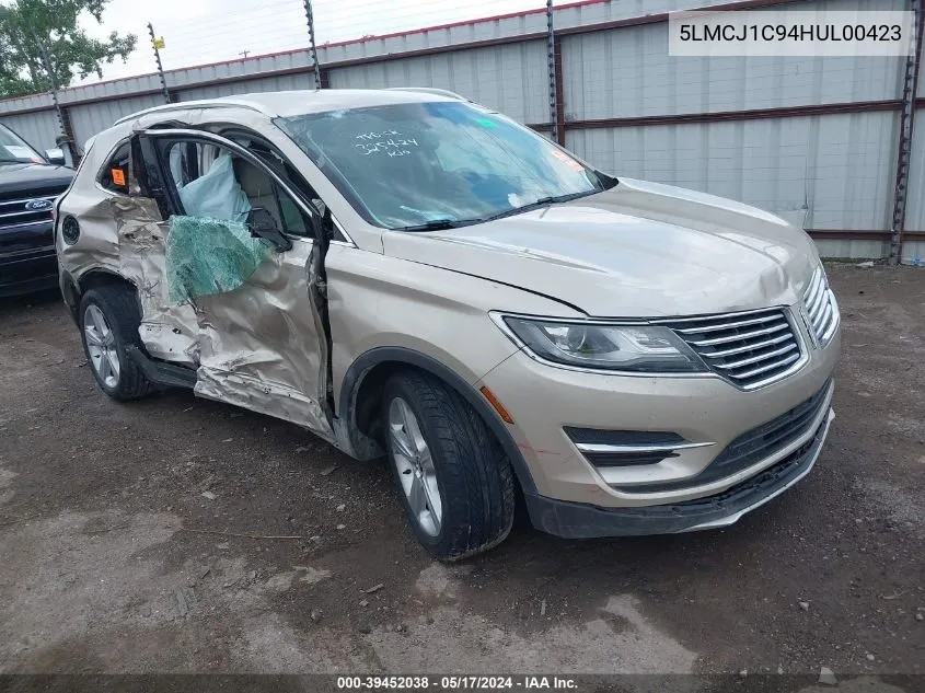 5LMCJ1C94HUL00423 2017 Lincoln Mkc Premiere