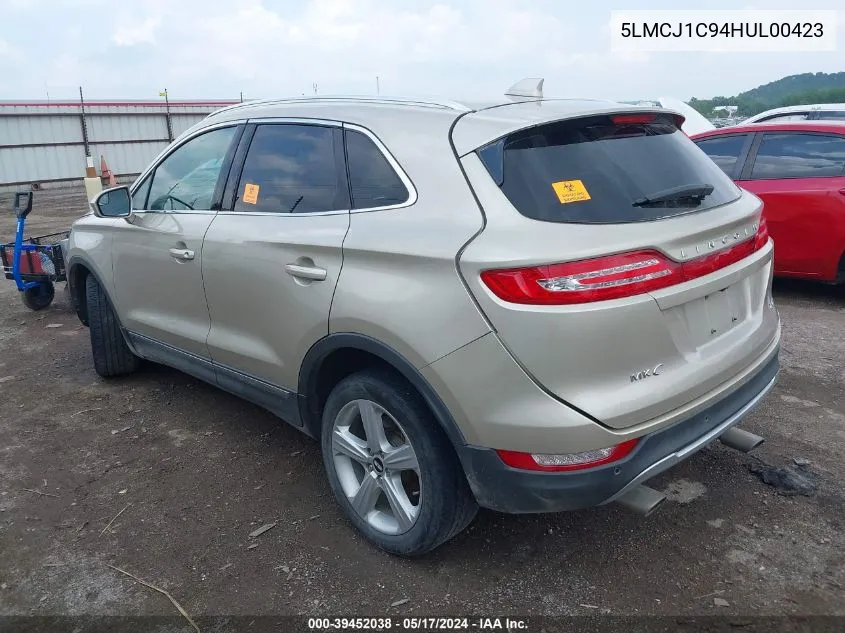 5LMCJ1C94HUL00423 2017 Lincoln Mkc Premiere