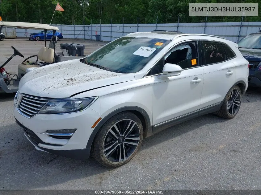 2017 Lincoln Mkc Reserve VIN: 5LMTJ3DH3HUL35987 Lot: 39479058