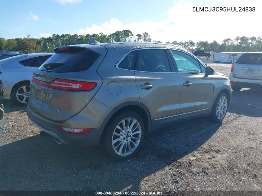 5LMCJ3C95HUL24838 2017 Lincoln Mkc Reserve