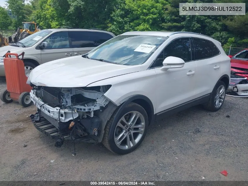 5LMCJ3D98HUL12522 2017 Lincoln Mkc Reserve