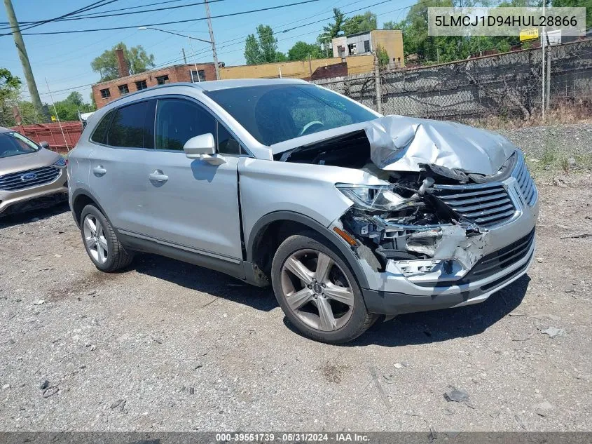 2017 Lincoln Mkc Premiere VIN: 5LMCJ1D94HUL28866 Lot: 39551739