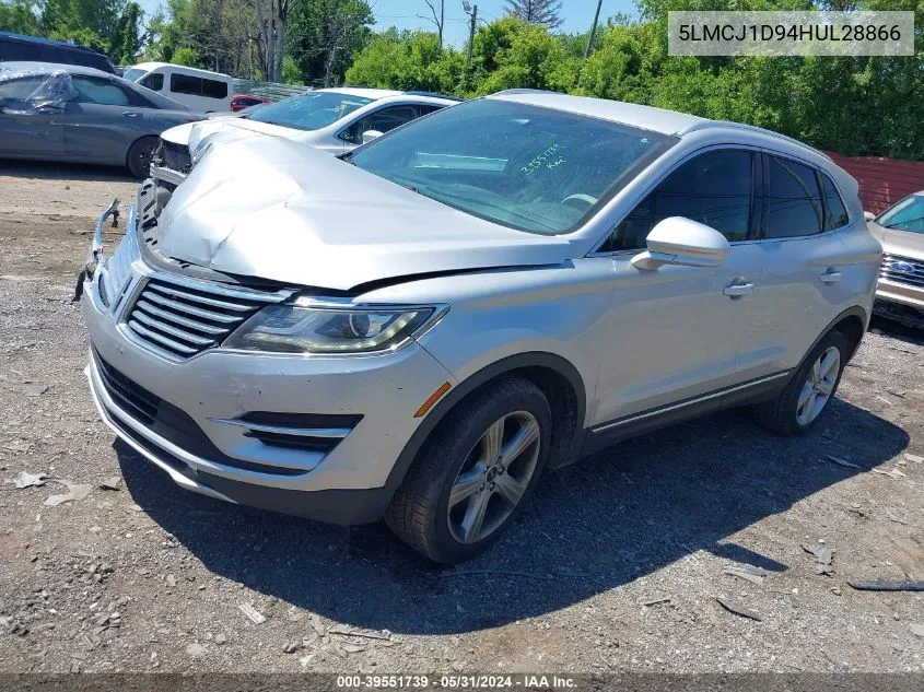 2017 Lincoln Mkc Premiere VIN: 5LMCJ1D94HUL28866 Lot: 39551739