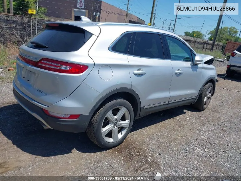 5LMCJ1D94HUL28866 2017 Lincoln Mkc Premiere