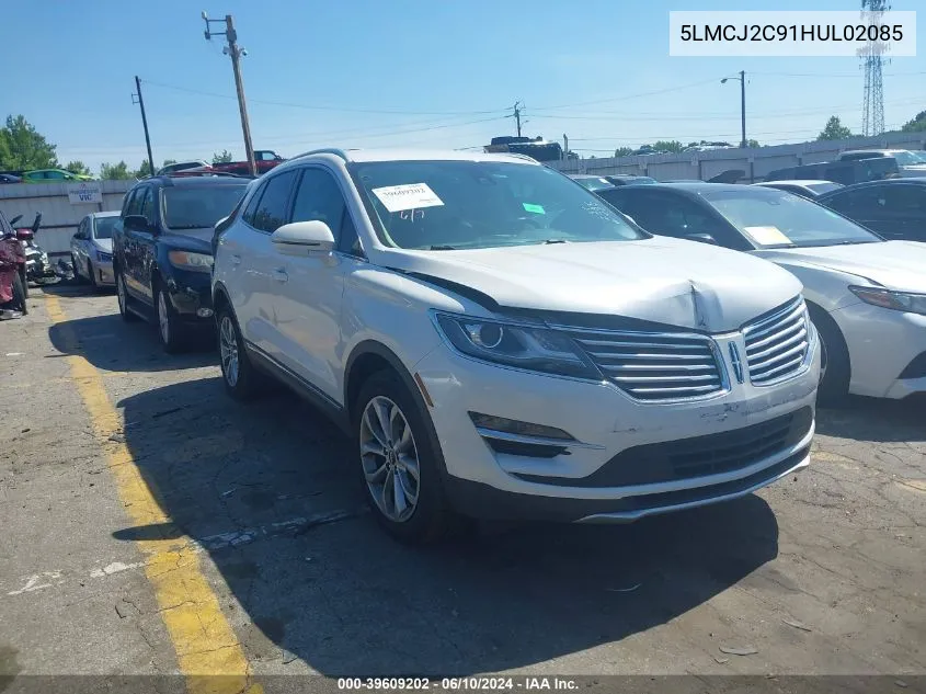 2017 Lincoln Mkc Select VIN: 5LMCJ2C91HUL02085 Lot: 39609202