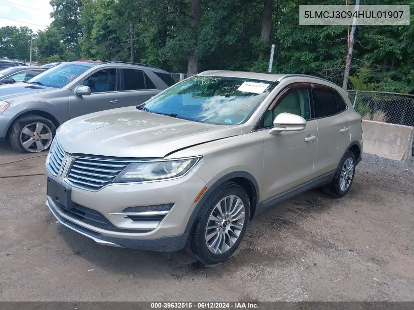 2017 Lincoln Mkc Reserve VIN: 5LMCJ3C94HUL01907 Lot: 39632515