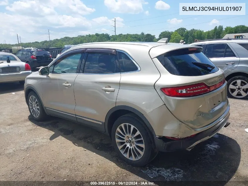 2017 Lincoln Mkc Reserve VIN: 5LMCJ3C94HUL01907 Lot: 39632515