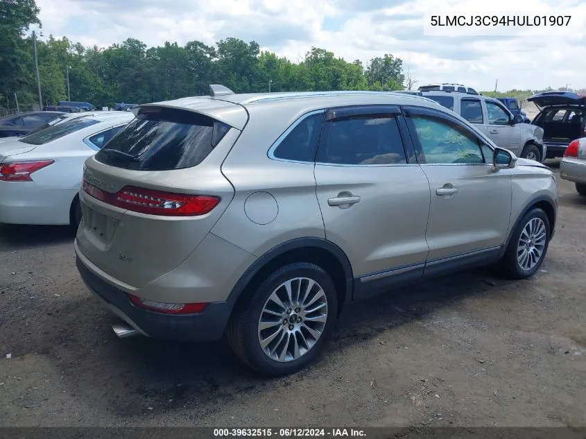 2017 Lincoln Mkc Reserve VIN: 5LMCJ3C94HUL01907 Lot: 39632515