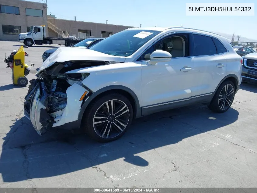 2017 Lincoln Mkc Reserve VIN: 5LMTJ3DH5HUL54332 Lot: 39641589