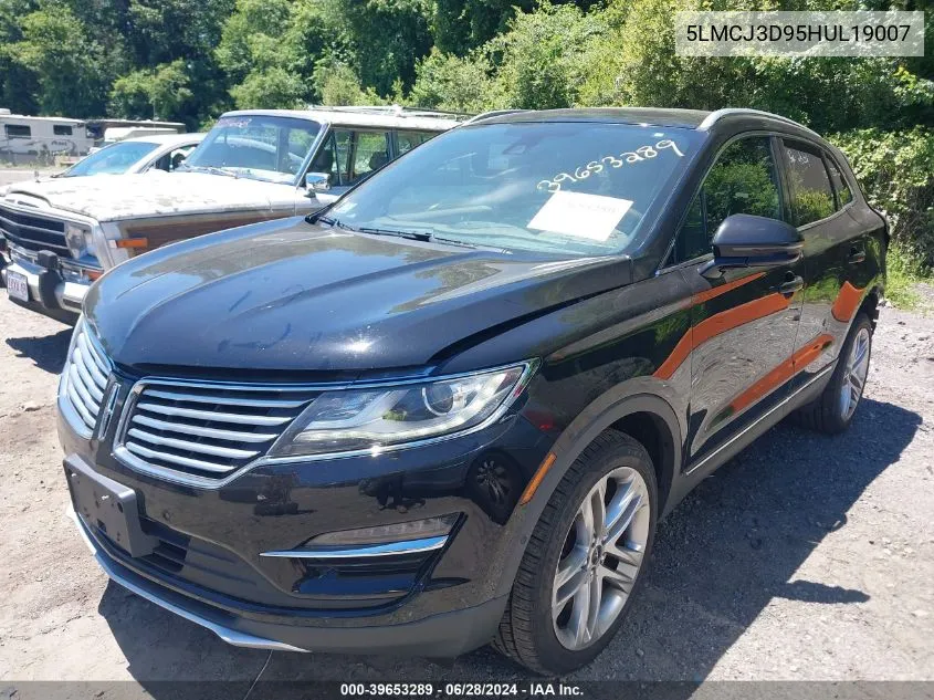 2017 Lincoln Mkc Reserve VIN: 5LMCJ3D95HUL19007 Lot: 39653289