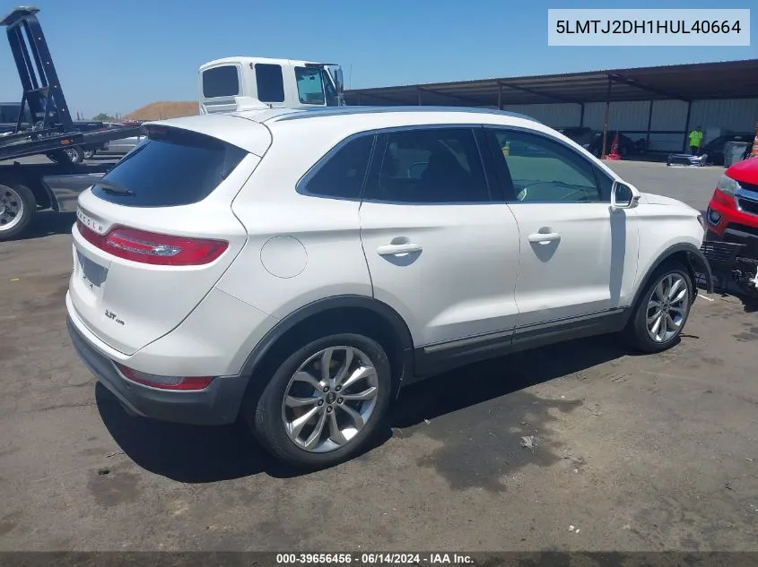 2017 Lincoln Mkc Select VIN: 5LMTJ2DH1HUL40664 Lot: 39656456