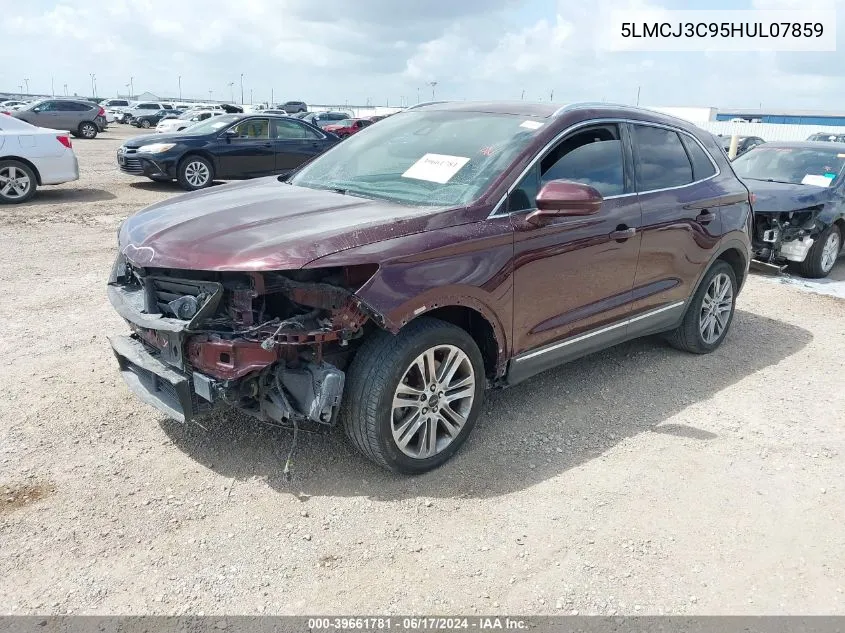 5LMCJ3C95HUL07859 2017 Lincoln Mkc Reserve