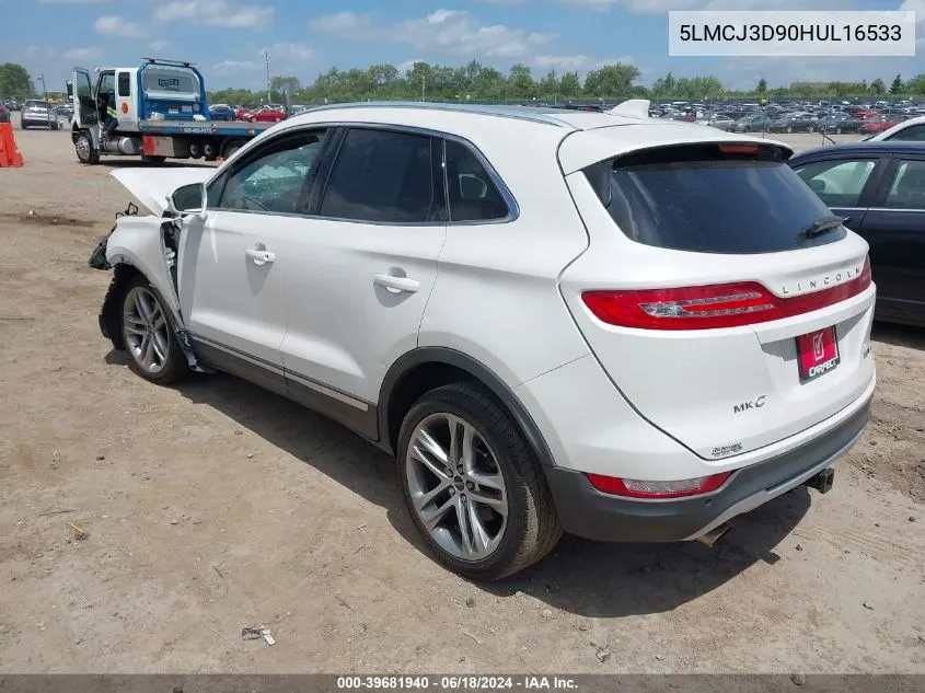 5LMCJ3D90HUL16533 2017 Lincoln Mkc Reserve