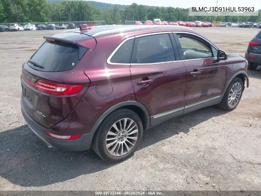 5LMCJ3D91HUL53963 2017 Lincoln Mkc Reserve