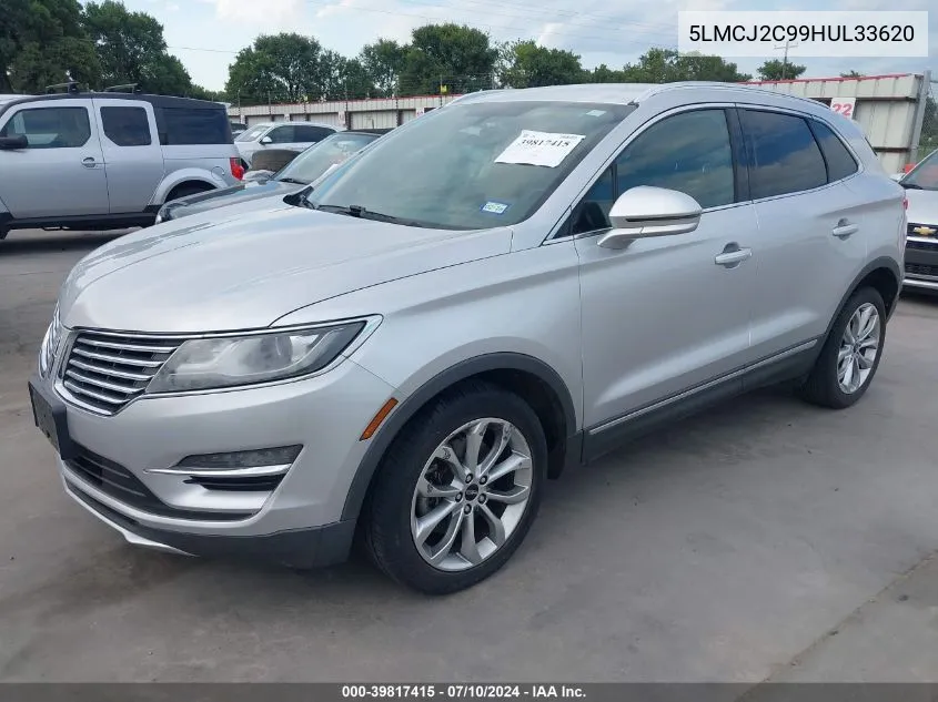 2017 Lincoln Mkc Select VIN: 5LMCJ2C99HUL33620 Lot: 39817415