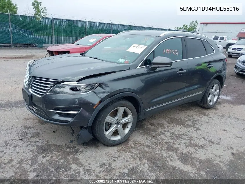 2017 Lincoln Mkc Premiere VIN: 5LMCJ1D94HUL55016 Lot: 39827251