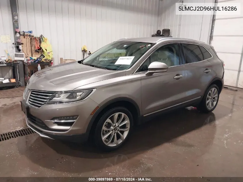 2017 Lincoln Mkc Select VIN: 5LMCJ2D96HUL16286 Lot: 39897869