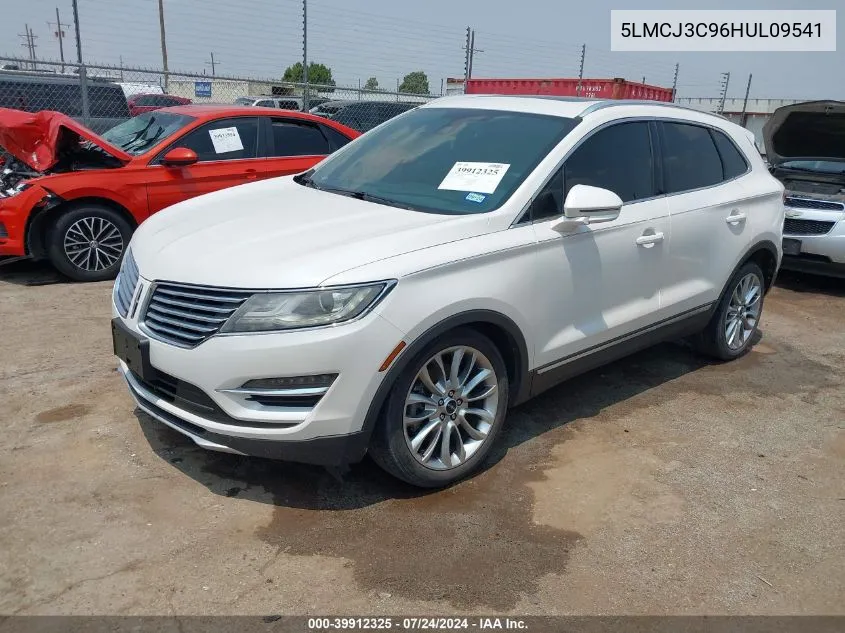 2017 Lincoln Mkc Reserve VIN: 5LMCJ3C96HUL09541 Lot: 39912325