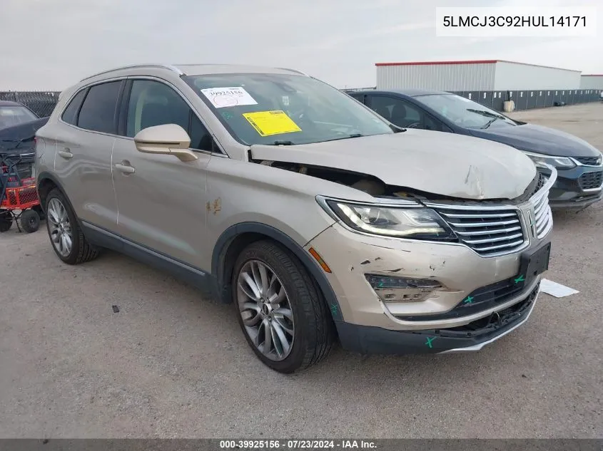 5LMCJ3C92HUL14171 2017 Lincoln Mkc Reserve