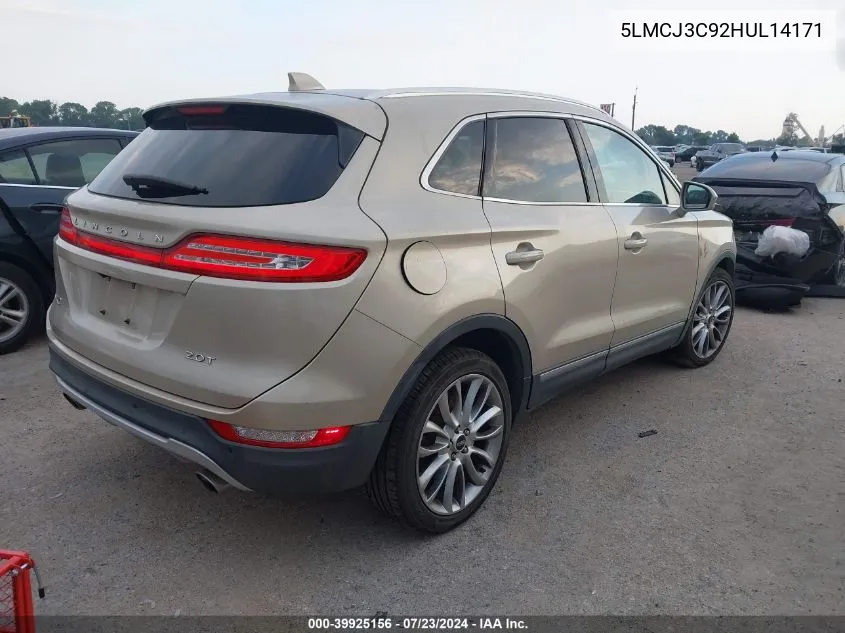 5LMCJ3C92HUL14171 2017 Lincoln Mkc Reserve