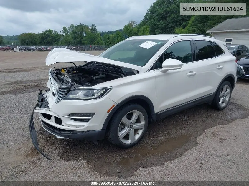 2017 Lincoln Mkc Premiere VIN: 5LMCJ1D92HUL61624 Lot: 39959545