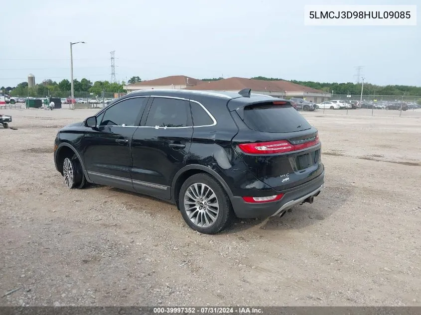 2017 Lincoln Mkc Reserve VIN: 5LMCJ3D98HUL09085 Lot: 39997352