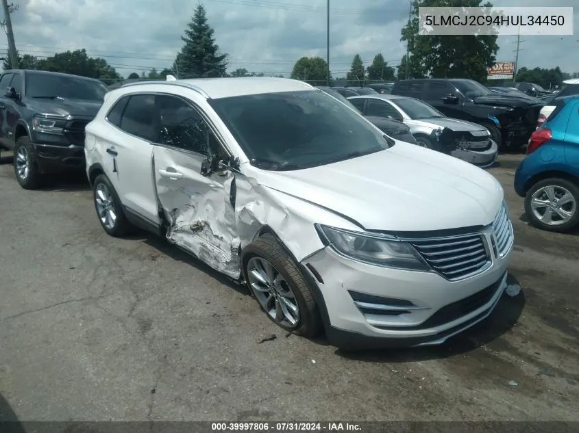 5LMCJ2C94HUL34450 2017 Lincoln Mkc Select