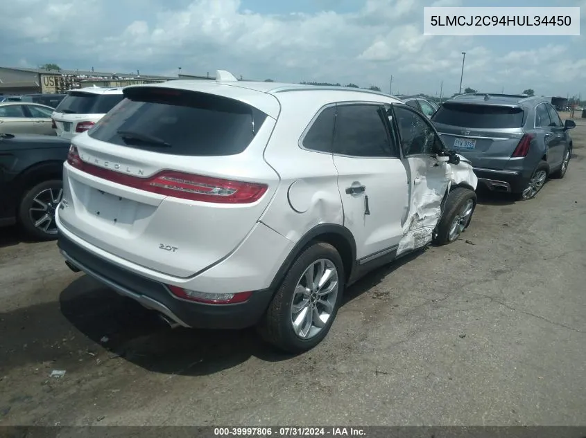 5LMCJ2C94HUL34450 2017 Lincoln Mkc Select