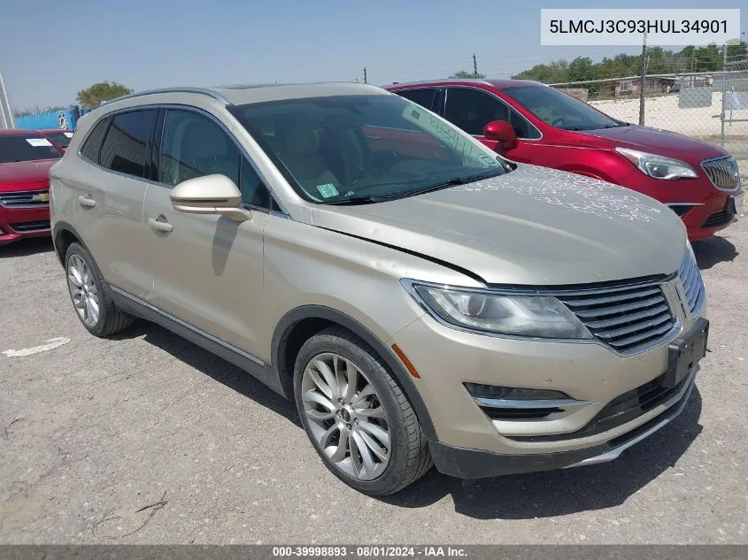 5LMCJ3C93HUL34901 2017 Lincoln Mkc Reserve