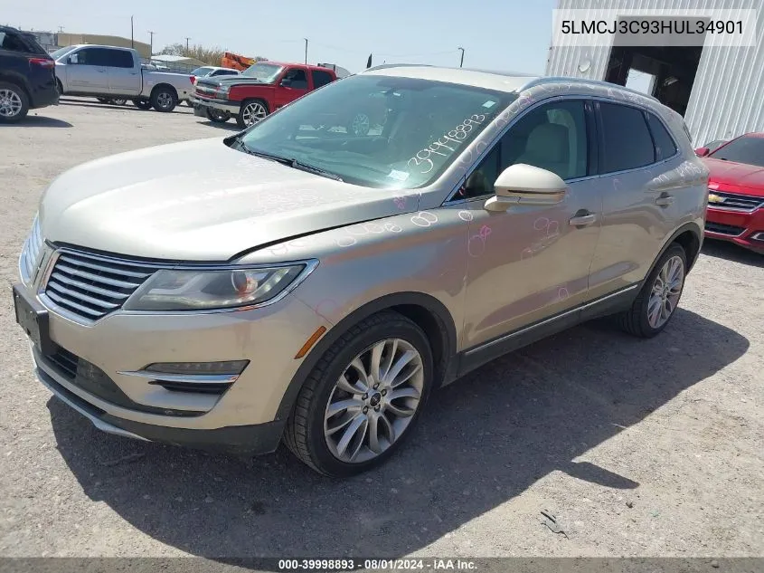 5LMCJ3C93HUL34901 2017 Lincoln Mkc Reserve