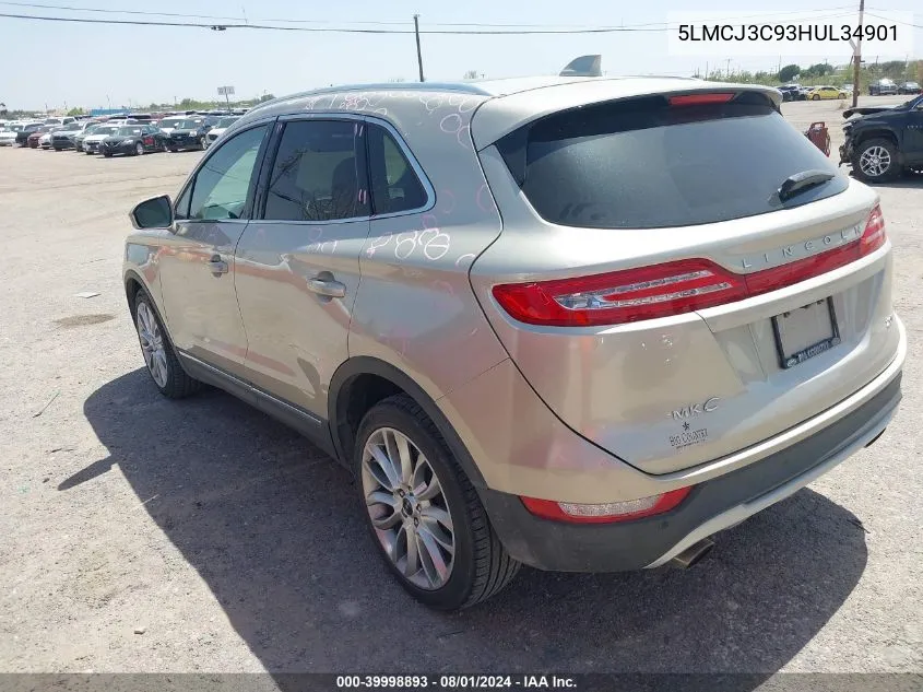 5LMCJ3C93HUL34901 2017 Lincoln Mkc Reserve