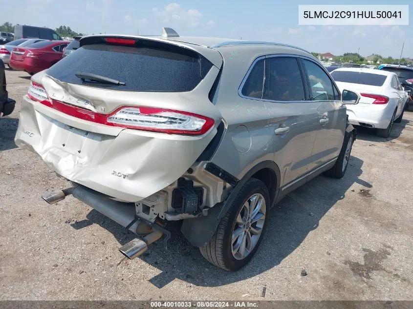 5LMCJ2C91HUL50041 2017 Lincoln Mkc Select