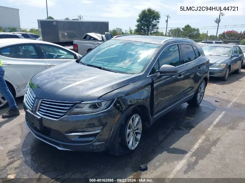 5LMCJ2C94HUL44721 2017 Lincoln Mkc Select