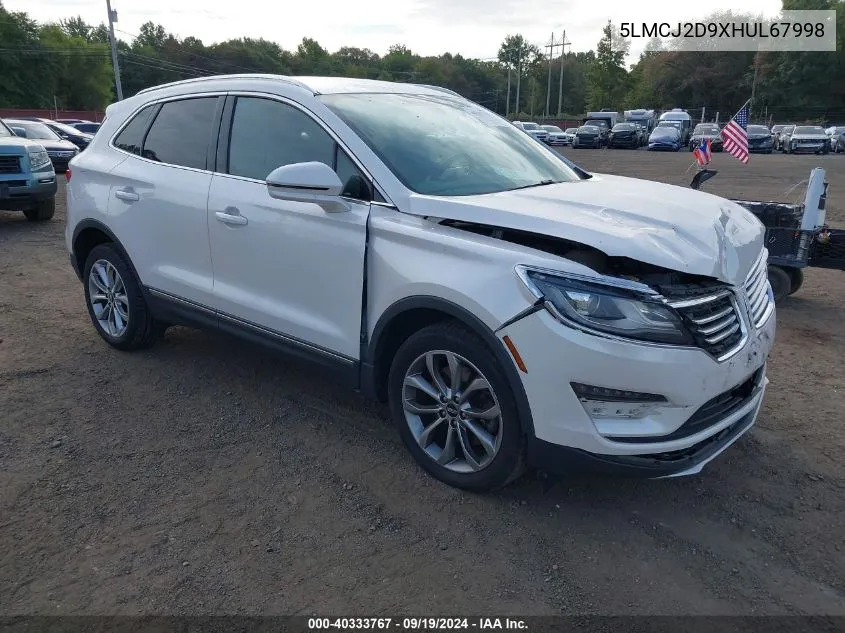 2017 Lincoln Mkc Select VIN: 5LMCJ2D9XHUL67998 Lot: 40333767