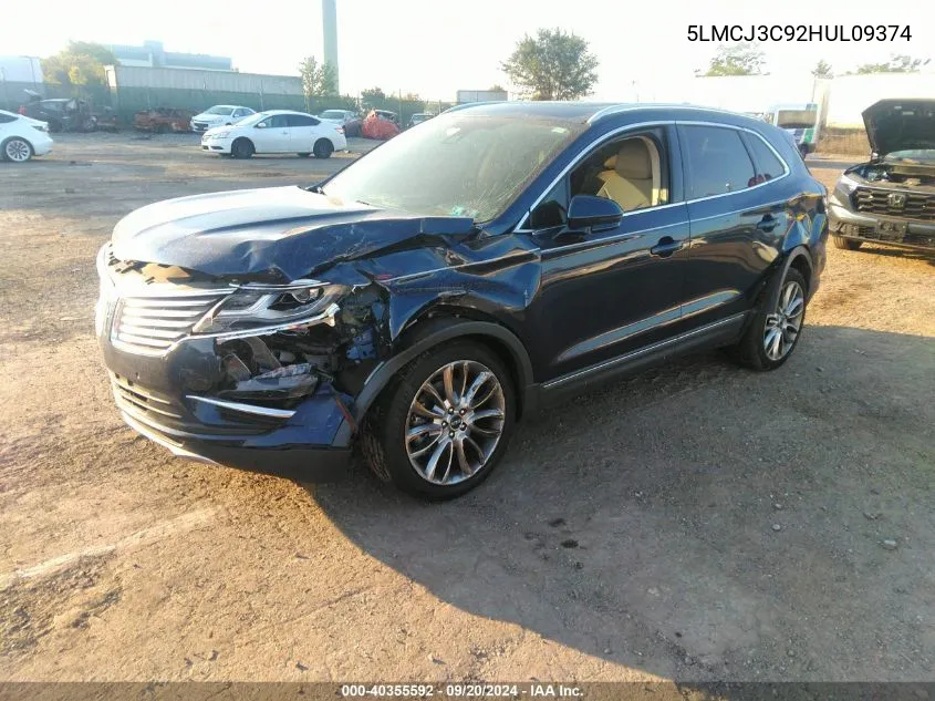 5LMCJ3C92HUL09374 2017 Lincoln Mkc Reserve