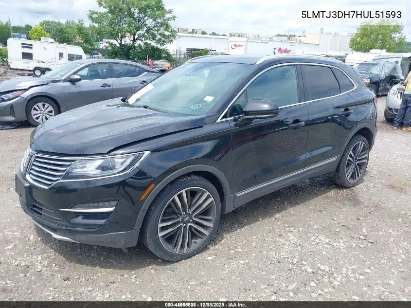 5LMTJ3DH7HUL51593 2017 Lincoln Mkc Reserve