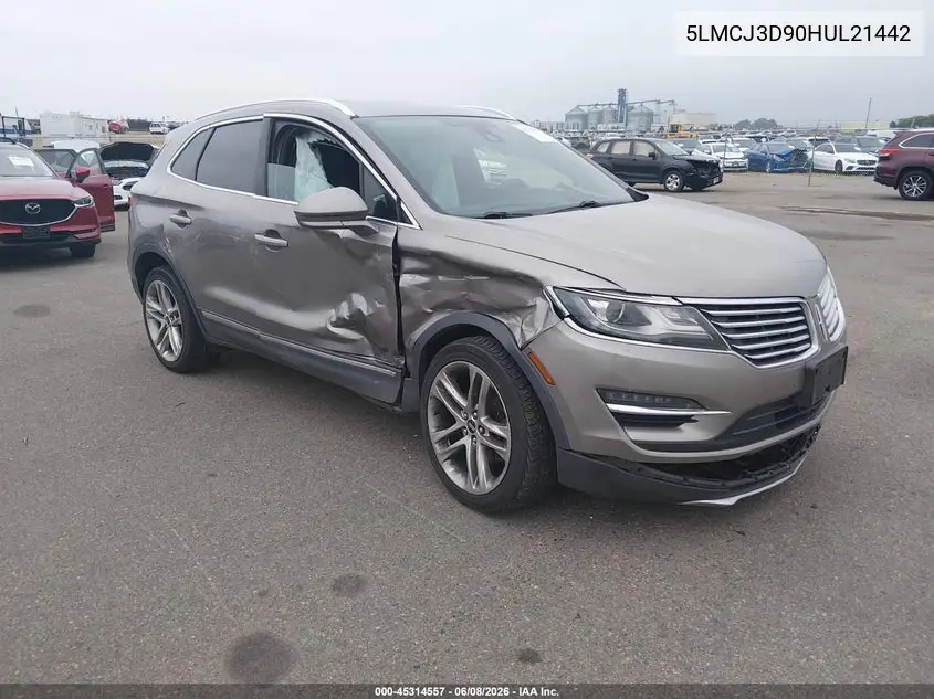 2017 Lincoln Mkc Reserve VIN: 5LMCJ3D90HUL21442 Lot: 45314557