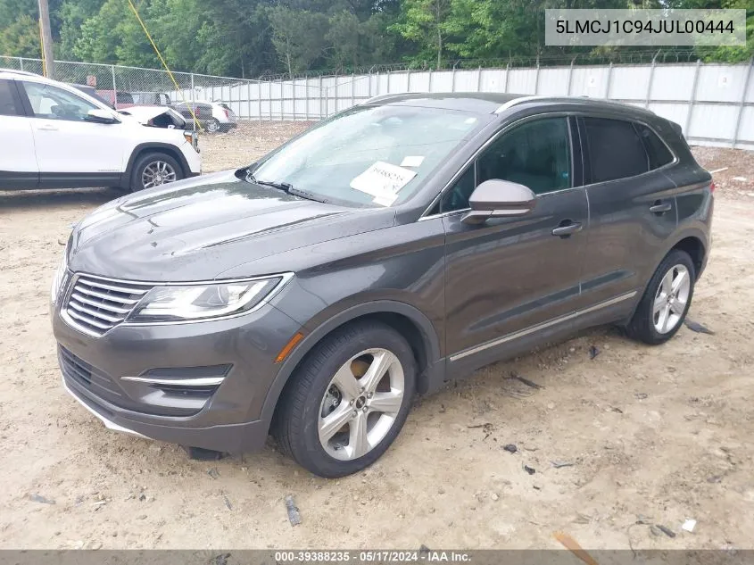 2018 Lincoln Mkc Premiere VIN: 5LMCJ1C94JUL00444 Lot: 39388235