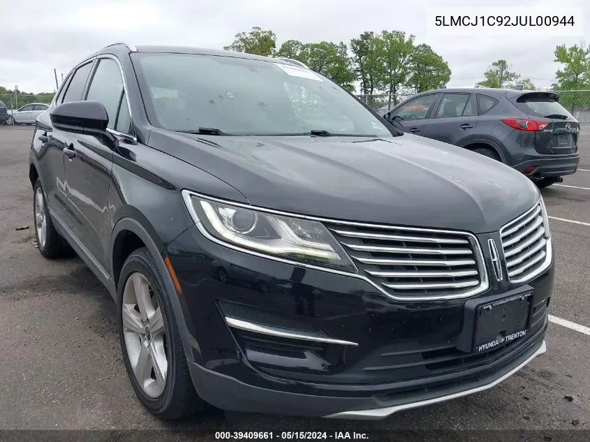 2018 Lincoln Mkc Premiere VIN: 5LMCJ1C92JUL00944 Lot: 39409661