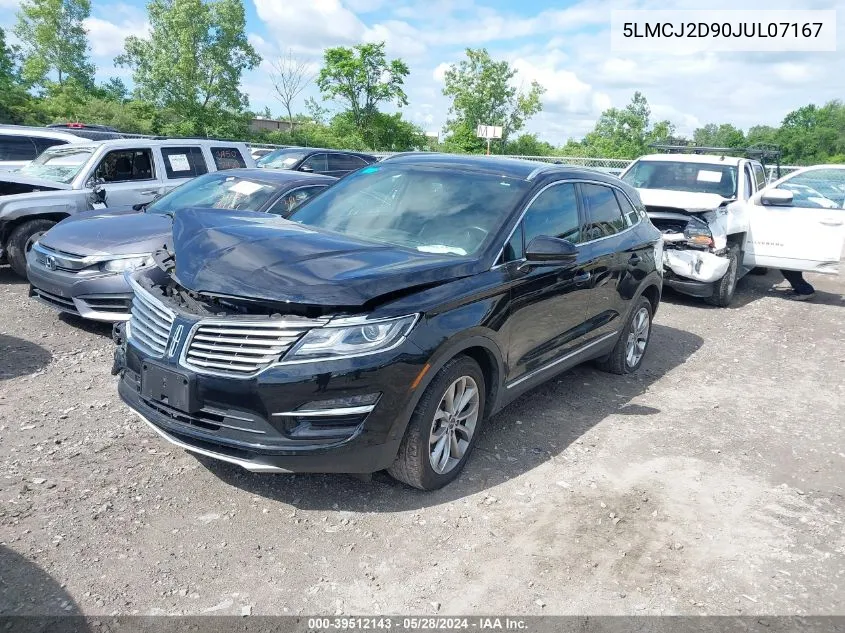 2018 Lincoln Mkc Select VIN: 5LMCJ2D90JUL07167 Lot: 39512143