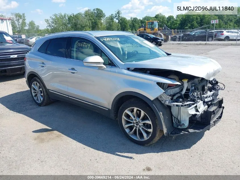 5LMCJ2D96JUL11840 2018 Lincoln Mkc Select